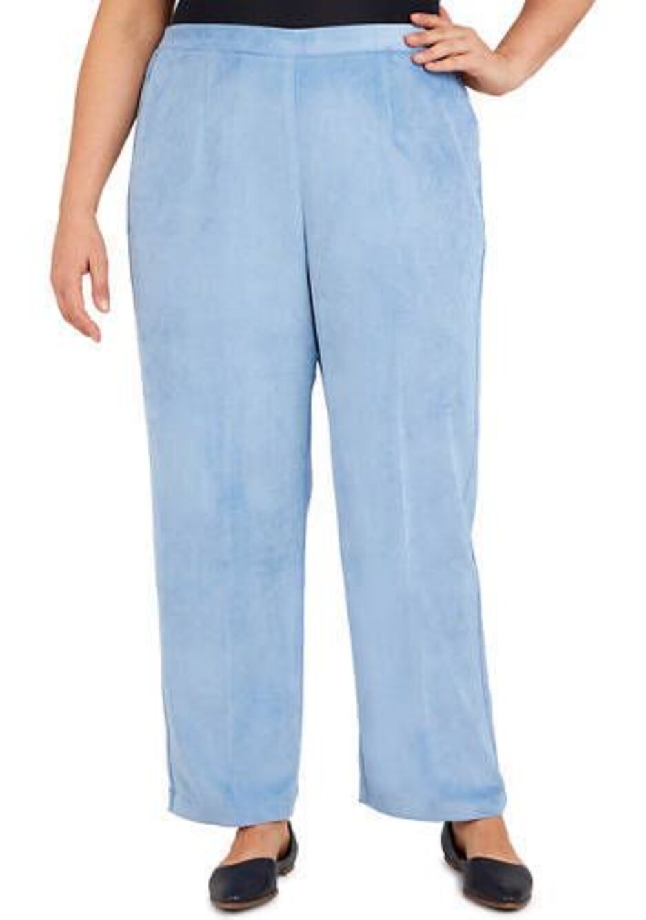 Alfred Dunner Victoria Falls Stretch Corduroy Pants - Wedgewood - 20W Short